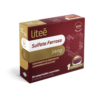 Imagem do produto Litee Sulfato Ferroso 34 Mg 30 Comprimidos Revestidos