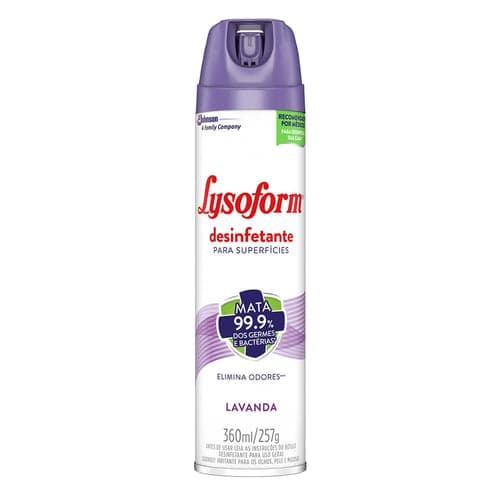 Imagem do produto Lysoform Spray Desinfetante Para Uso Geral Lavanda 360Ml