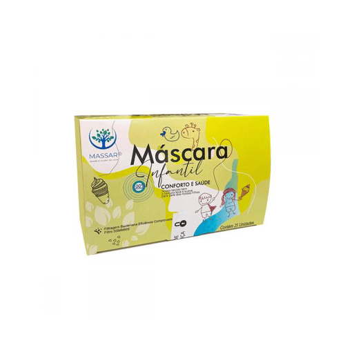 Imagem do produto Mascara Cirurgica Infantil Massar Descartavel Tripla Proteaao Com Elastico C/25 Uni Rosa