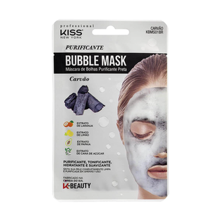 Imagem do produto Máscara Facial De Bolhas Preta Kiss Ny Carvão Purificante 1 Unidade