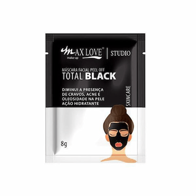 Max Love Máscara Facial Peel Off Total Black 8G
