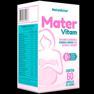 Imagem do produto Mater Vitam500mg 60 Cáps. Suplemento Mulher Natunéctar Natunectar