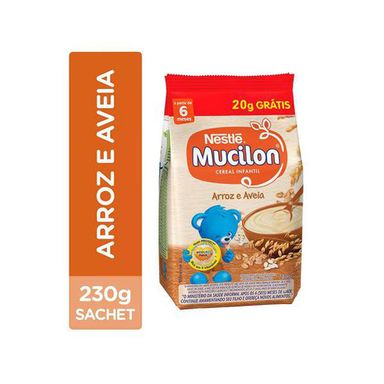 Imagem do produto Mucilon Arroz E Aveia Cereal Infantil Sachê 230G + Grátis 20G