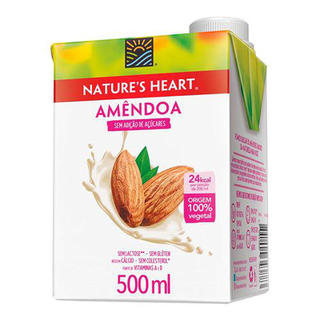 Imagem do produto Natures Heart Bebida De Amêndoa Sem Adição De Açúcar 500Ml
