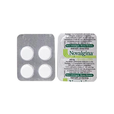 Imagem do produto Novalgina 500Mg C 4 Comprimidos