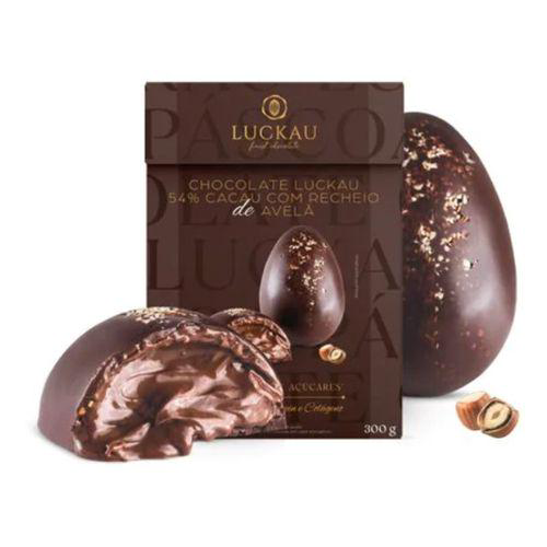 Imagem do produto Ovo De Páscoa Chocolate Belga 54% Recheio Creme De Avelã Luckau 300G