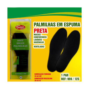 Imagem do produto Palmilha Espuma Para Ajuste Do Calçado Qualypé Soft Solespreto 33