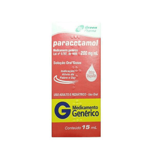 Imagem do produto Paracetamol 20Mg/Ml Sabor Tangerina Com 15Ml - Greenpharma Genérico