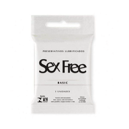 Imagem do produto Preservativo Sex Free Basic Lubrificante Com 3 Unidades