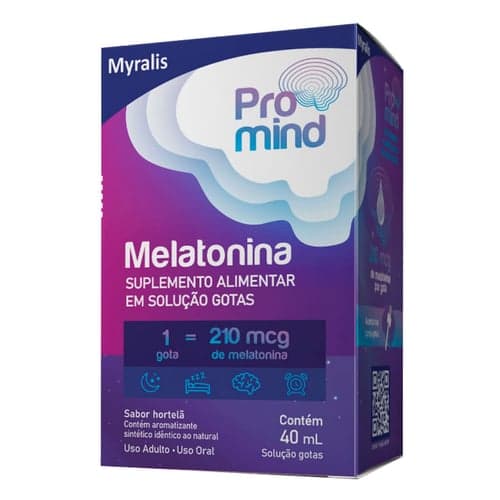 Imagem do produto Promind Melatonina Solução Oral Sabor Hortelã 40Ml