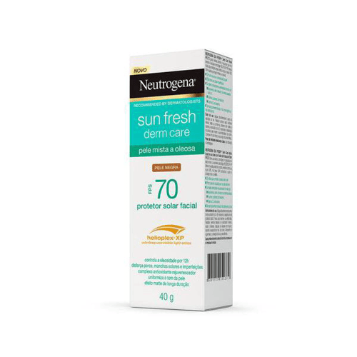 Imagem do produto Protetor Solar Facial Neutrogena Sun Fresh Derm Care Pele Negra Fps70 40G