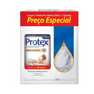 Imagem do produto Protex Kit Sabonete Liquido Pro Hidrata 250Ml + Esponja Com Preco Especial