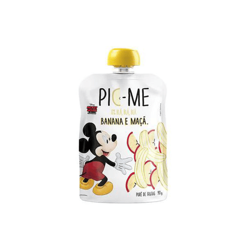 Imagem do produto Purê De Frutas Pic Me Disney Banana E Maçã Pouch 90G