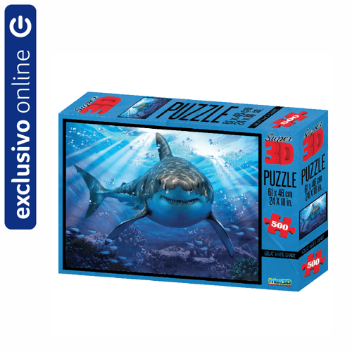 Imagem do produto Quebra Cabeça Multikids 3D Tubarão 500 Peças