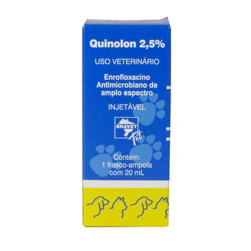 Imagem do produto Quinolon 2,5% Bravet Injetável 20Ml