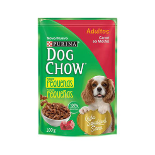 Imagem do produto Ração Para Cães Dog Chow Adulto Raças Pequenas Sachê Sabor Carne Ao Molho 100G