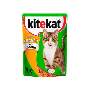 Imagem do produto Ração Para Gatos Kitekat Adulto Sabor Frango Ao Molho 70G