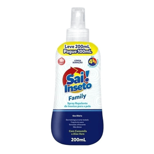 Imagem do produto Repelente Spray Sai! Inseto Family Leve 200Ml Pague 100Ml