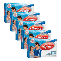 Imagem do produto Sabonete Antibacteriano Lifebuoy Cream 90G 5 Unidades