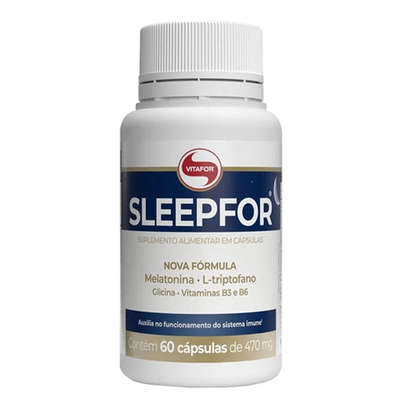 Imagem do produto Sleepfor Triptofano, B3, B6 + Glicina Vitafor 60 Cápsulas