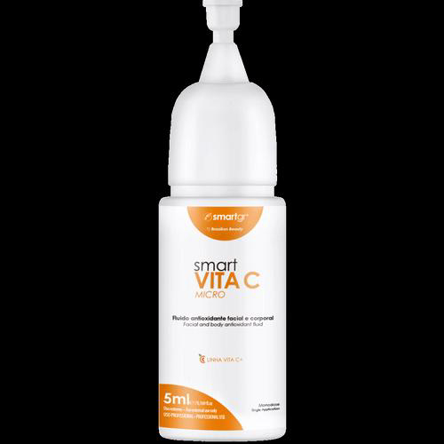 Imagem do produto Smart Vita C Micro Vitamina C 5X5ml Smart Gr Smart Vita C Micro Fluido Antioxidante Facial E Corporal 5 Monodoses De 5Ml Smart Gr