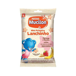 Imagem do produto Snack Mucilon Meu Primeiro Lanchinho Sabor Morango E Banana 35G 35G