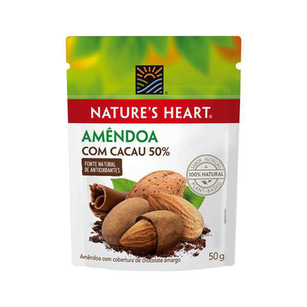 Imagem do produto Snack Nature's Heart Amêndoa Com Cacau 50% 50G