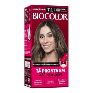 Imagem do produto Tintura Biocolor Louro Cinza Médio 7.1 Mini Kit Panvel Farmácias