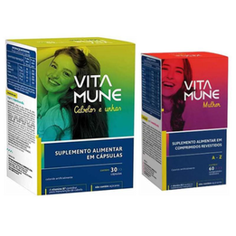 Imagem do produto Vita Mune Az Mulher 60 Comprimidos +Vita Mune Cabelos E Unha 30Cáps