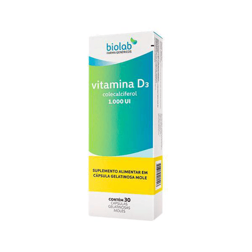 Imagem do produto Vitamina D3 1000Ui 30 Cápsulas
