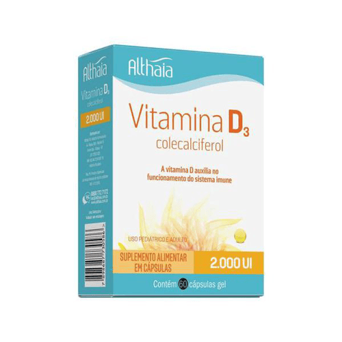 Imagem do produto Vitamina D3 2000Ui Althaia 60 Cápsulas Gel