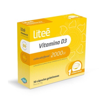 Imagem do produto Vitamina D3 Colecalciferol 2000 Ui 5Ug 30 Cápsulas Gelatinosas Liteé Farma