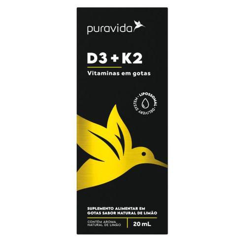 Imagem do produto Vitamina D3 + K2 Limão Puravida 20Ml
