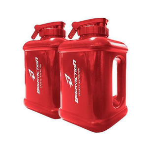 Imagem do produto 2X Galão Garrafa Água Bebida Academia 1,6 Litros Vermelho Body Action