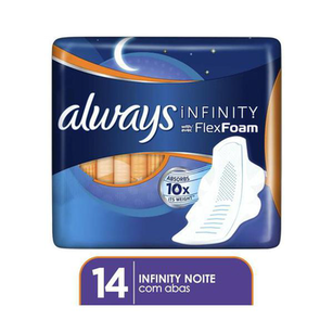 Imagem do produto Absorvente Always Infinity Noturno Com Abas 14 Unidades