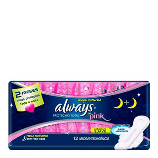 Imagem do produto Absorvente - Always Mega Noturno Pink Com Abas Com 12 Unidades