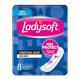 Imagem do produto Absorvente Feminino Ladysoft Normal Suave Sem Aba 8 Unidades Softys