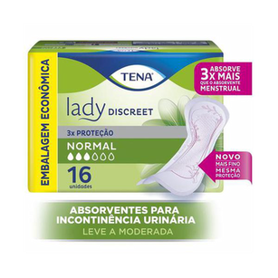 Imagem do produto Absorvente Para Incontinencia Urinaria Tena Lady Discreet Normal Com 16 Unidades