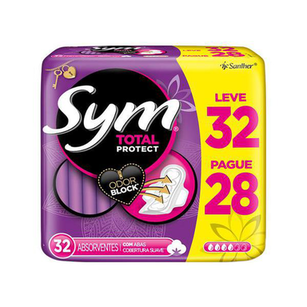 Imagem do produto Absorvente Sym Total Protect Suave Com Abas 32 Unidades