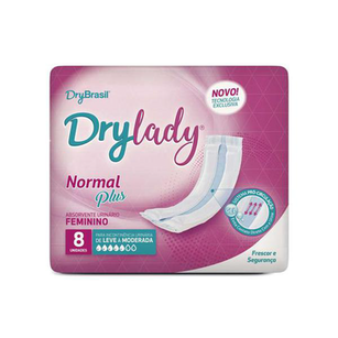 Imagem do produto Absorvente Urinário Feminino Drylady Normal Plus Com 8 Unidades 8 Unidades