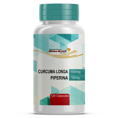 Imagem do produto Açafrão Curcuma Longa 100 Mg Piperina 15 Mg 120 Cápsulas