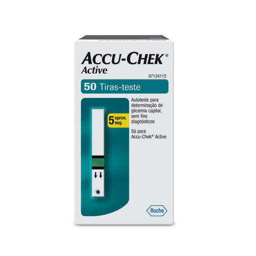 Accu - Chek Active Controle De Glicose Tiras 50 Unidades