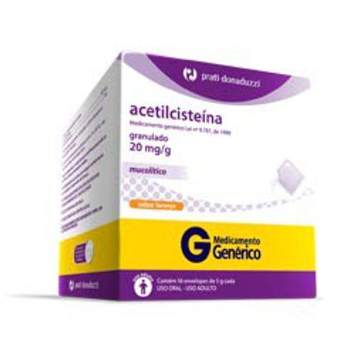 Acetilcisteína - 100 Mg 20Mg G Com 16 Envelopes Prati Donaduzzi Prati Donaduzzi Genérico