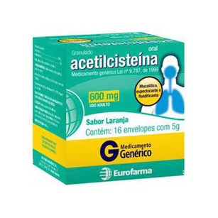 Imagem do produto Acetilcisteína - 600Mg 16Envelopes Eurofarma Genérico