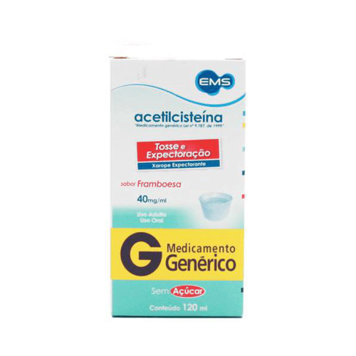 Acetilcisteína - Xarope Adulto 40Mg 120Ml Ems Genérico
