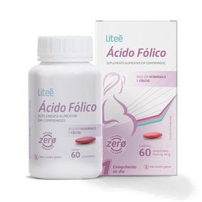 Imagem do produto Ácido Fólico Liteé E Vitamina E 60 Comprimidos Revestidos Liteé Farma