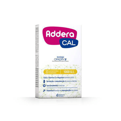 Imagem do produto Addera Cal 1000Ui - 30 Comprimidos