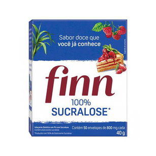 Adocante Finn 100% Sucralose 50 Envelopes 800Mg