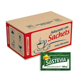 Imagem do produto Adoçante Lowçucar Sostevia Sache Caixa Com 1000 X 0,6G