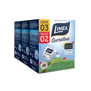 Imagem do produto Adocante Po Linea Sucralose C 100 Saches E Gratis Linea Lite Salt C 50 Envelopes